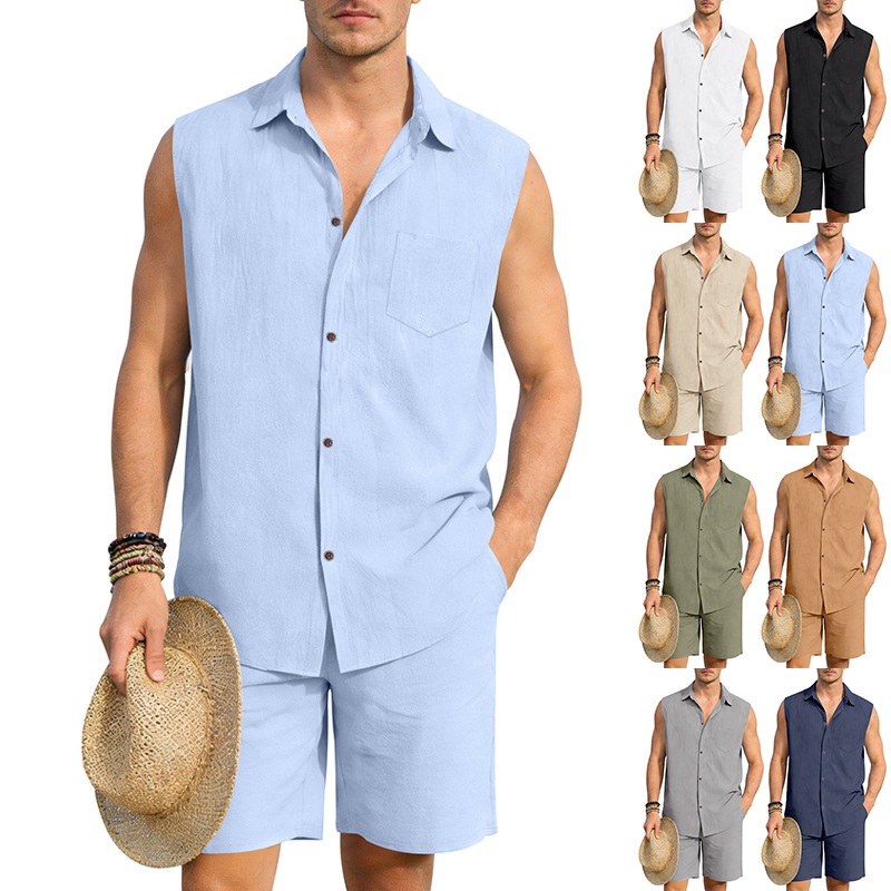 Streetwear Brand Tags - Ensemble chemise sans manches et short