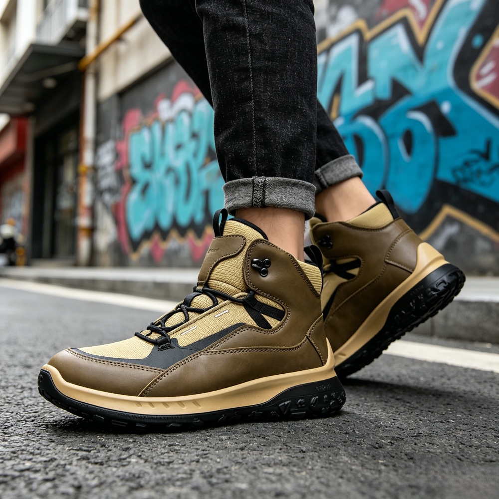 Baskets montantes en cuir pour - Streetwear Brand Designer avis et prix
