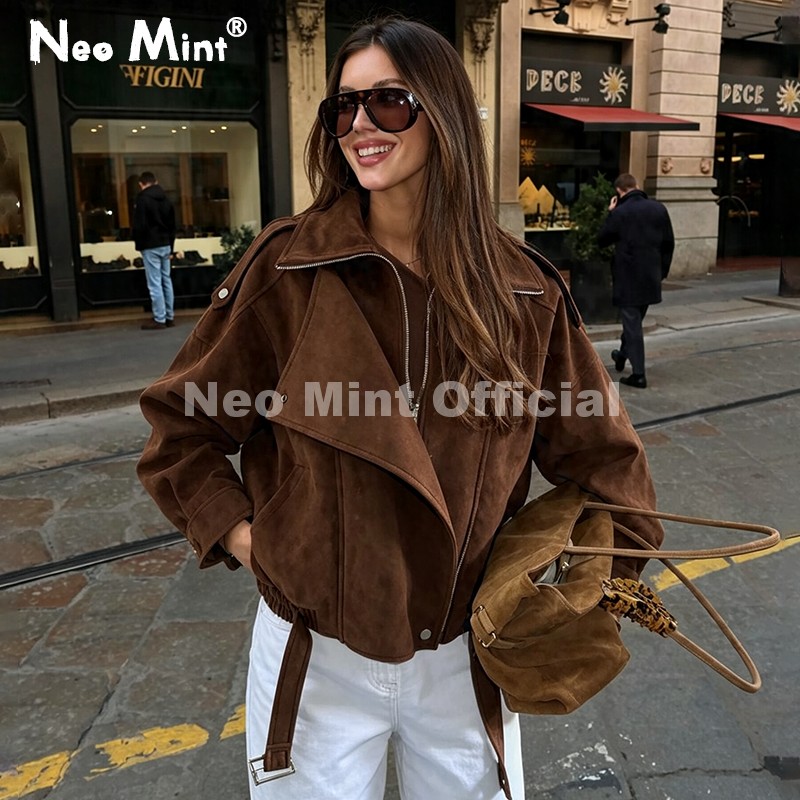 Nouvelle Veste en Daim Marron  - Streetwear Brand Designer avis et prix